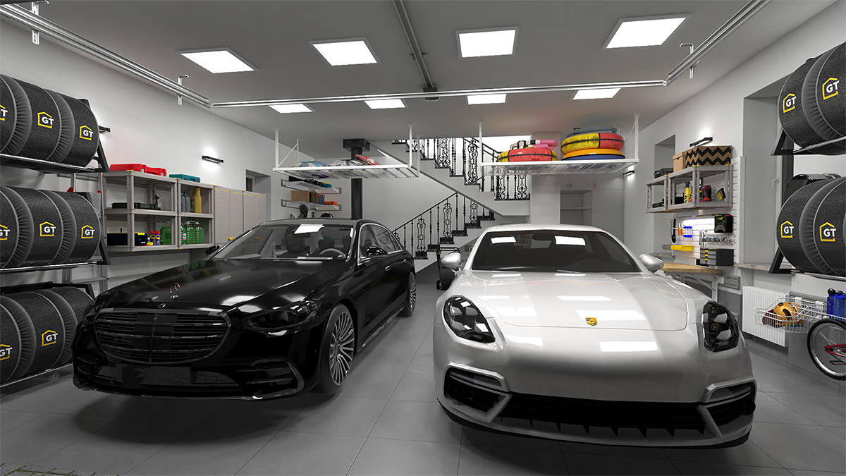 Дизайн | Обустраиваем светлый гараж для двух машин